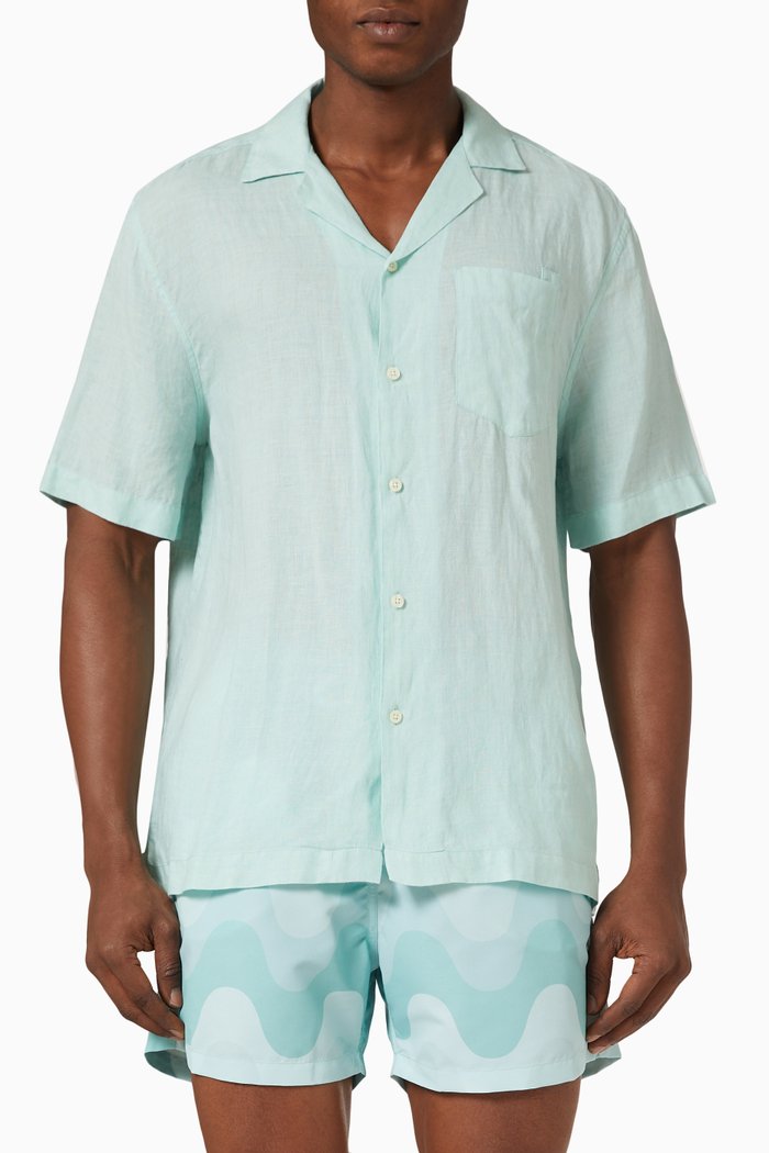 

Angelo Shirt in Linen, Green