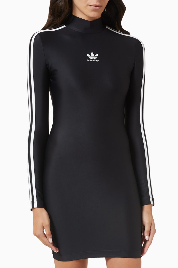 

x adidas Mini Dress in Matte Spandex, Black