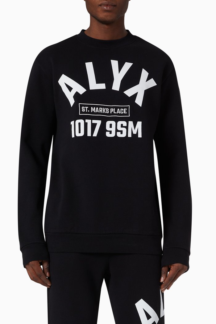 

Arch Logo Sweatshirt in Cotton Jersey, Black