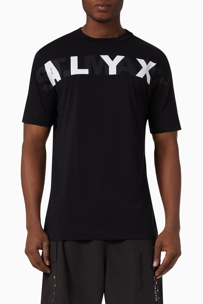 

Inverted Logo T-shirt in Cotton Jersey, Black