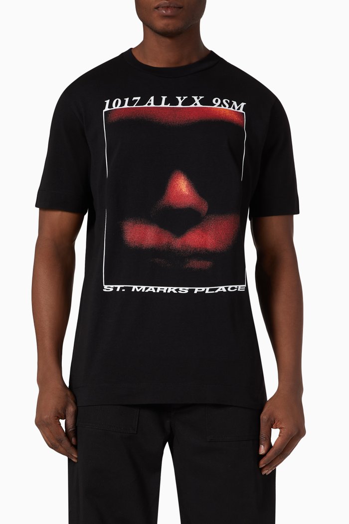 

Alyx Icon Face T-shirt in Cotton-jersey, Black