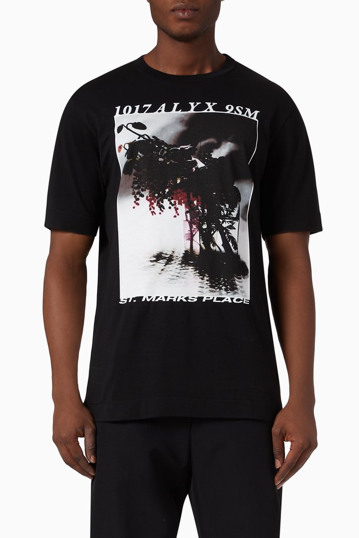 

Alyx Icon Flower T-shirt in Cotton-jersey, Black