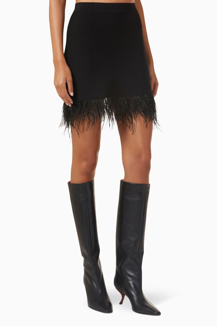 

Chaya Mini Skirt in Knit, Black