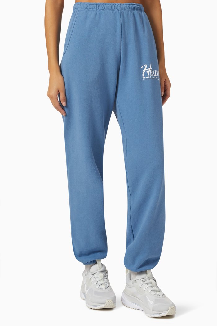 Big H Sweatpants in Cotton, Blue