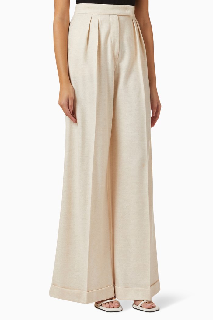 Catullo Pants in Wool, Neutral