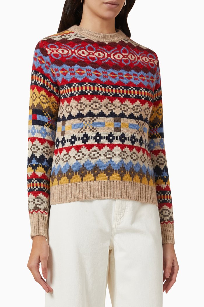 

Rotondo Intarsia Sweater in Wool blend, Multicolour