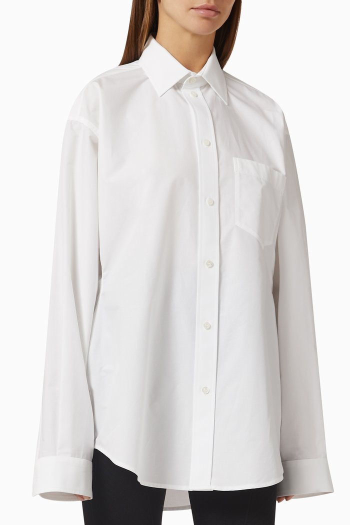 

Hourglass Shirt in Cotton-poplin, White