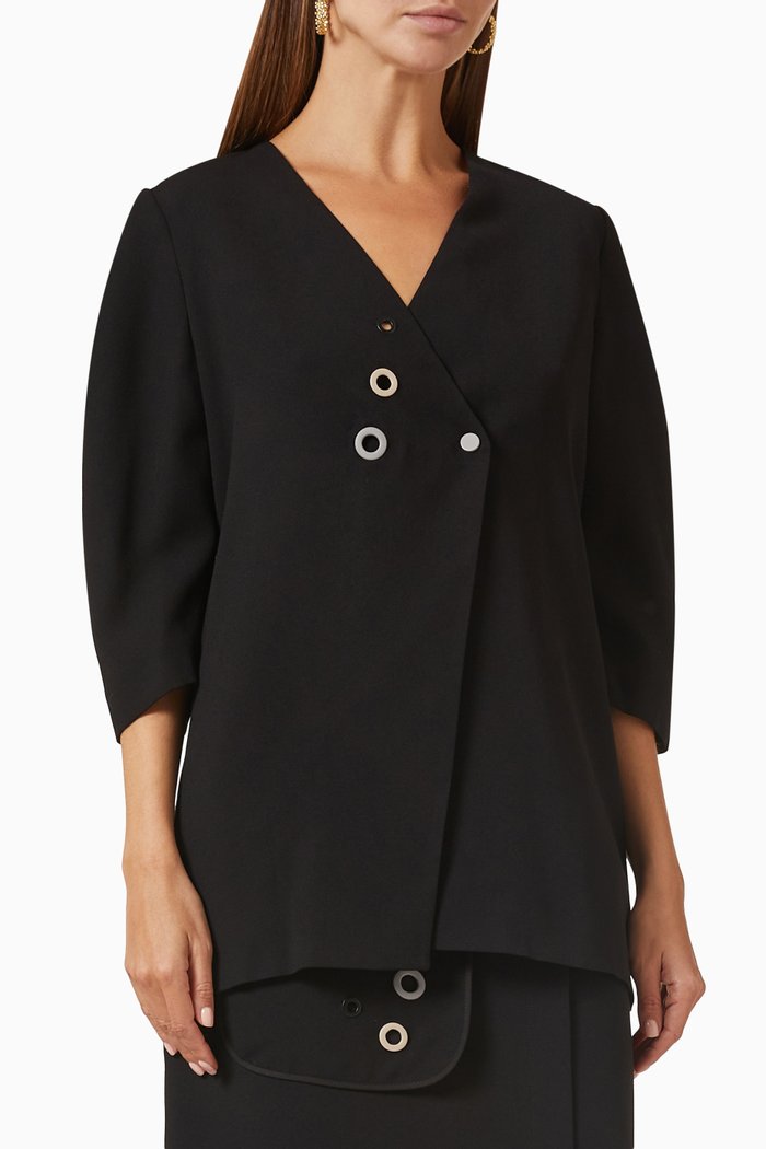 

Embellished Top in Crepe, Black