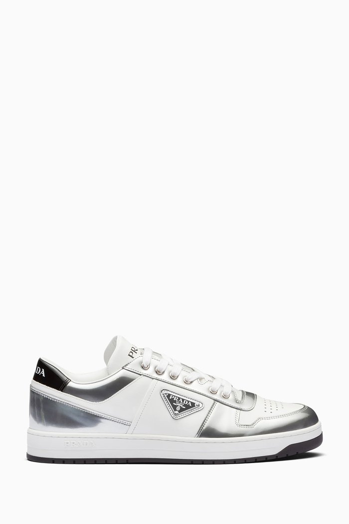 

Downtown Party Sneakers in Leather, White