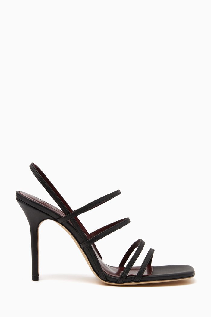 

Anise 100 Slingback Sandals in Leather, Black