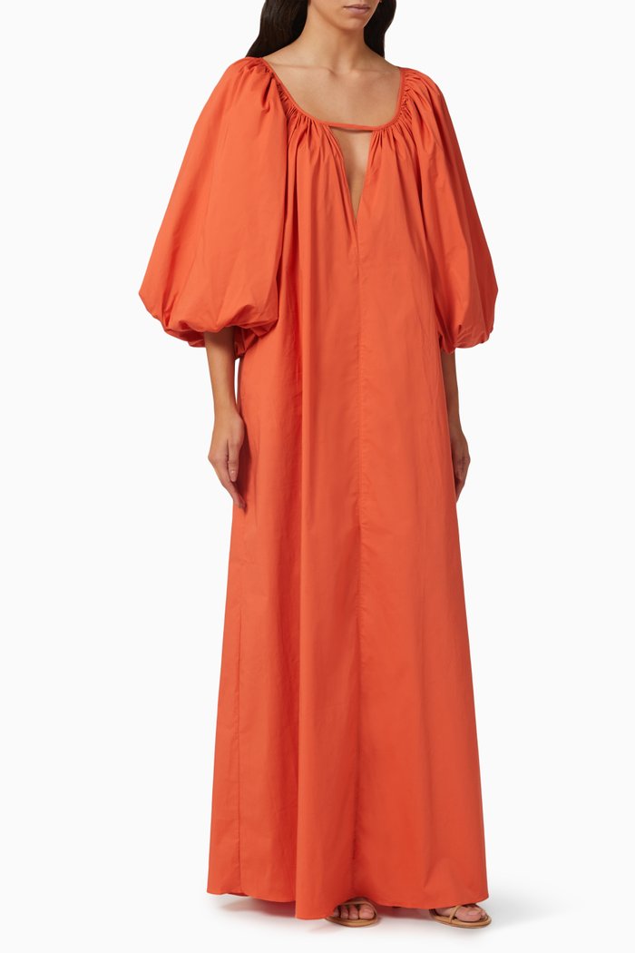 

Effortless Chic Maxi Dress in Cotton, Orange