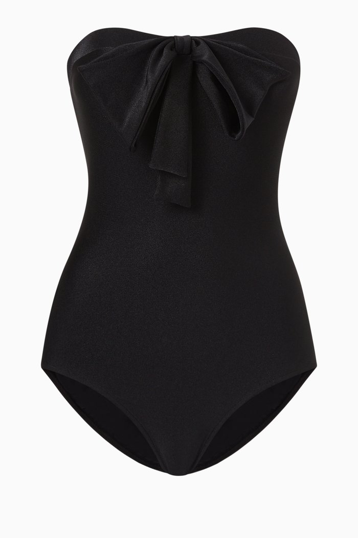 

Bain Couture One-piece Swimsuit in Stretch Nylon, Black