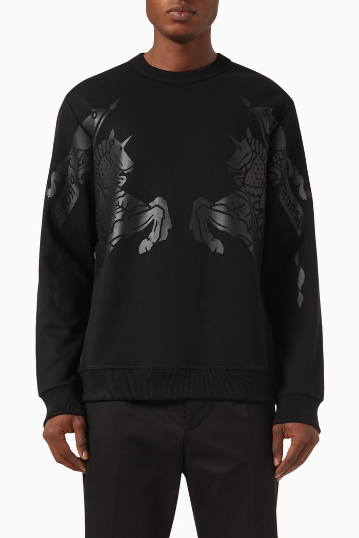

Horndon EKD-print Sweatshirt in Organic Cotton, Black