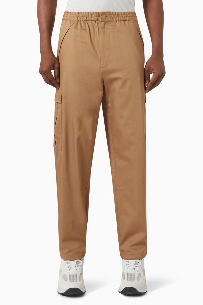 

Capleton Cargo Trousers in Cotton, Brown