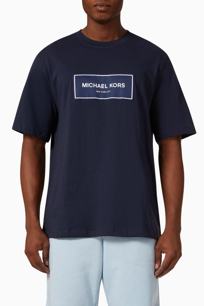 

Flagship Logo T-shirt in Cotton, Blue