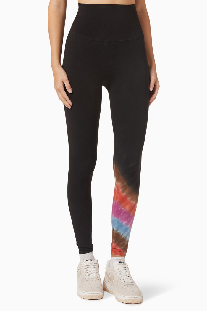 

Sunset High-waist Leggings in Stretch-cotton, Black