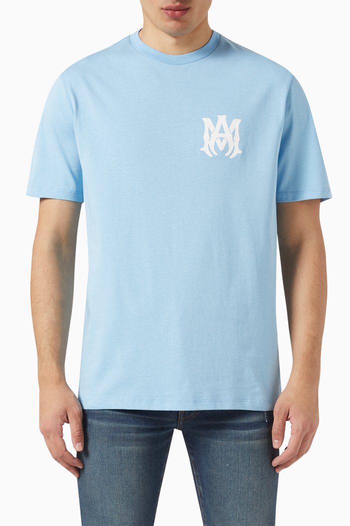 

MA Logo T-shirt in Cotton Jersey, Blue