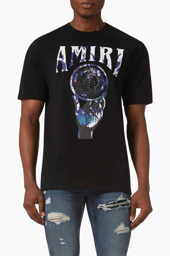 

Crystal Ball T-shirt in Cotton Jersey, Black