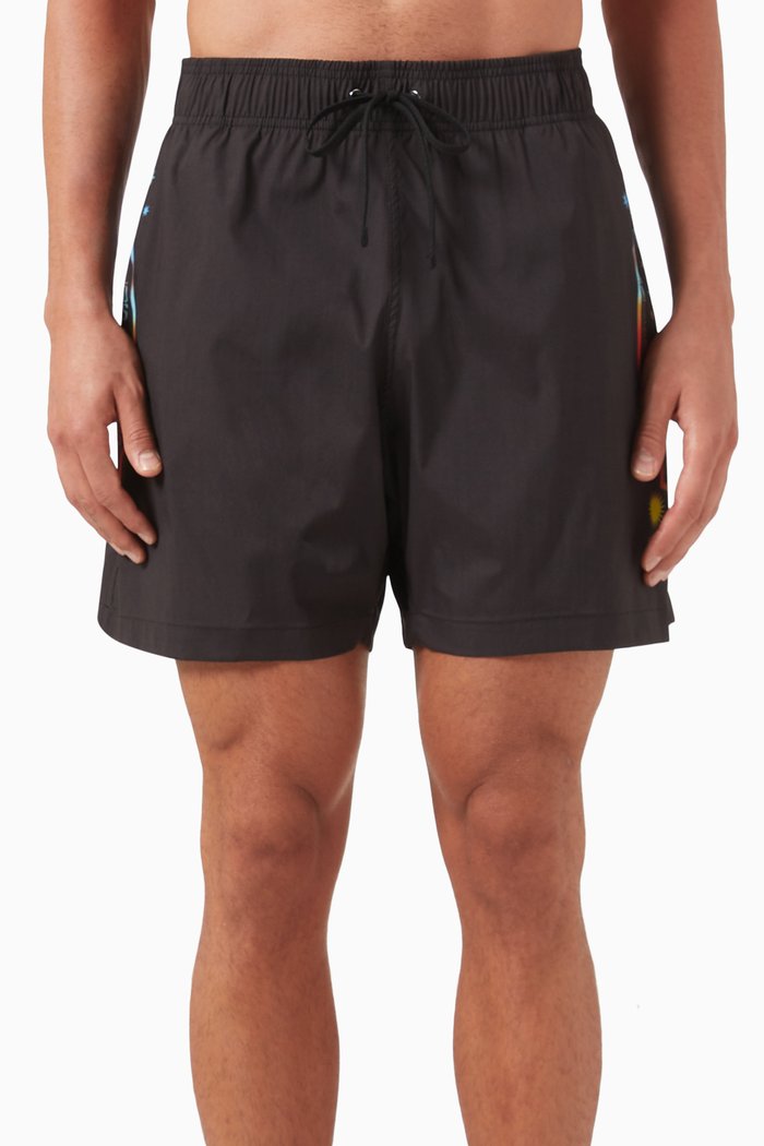 

Fortune Logo-print Swim Shorts in Nylon, Black