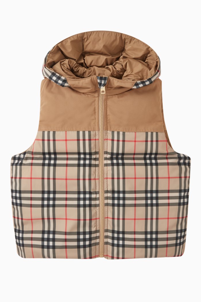 

Plaid Vest in Cotton, Neutral