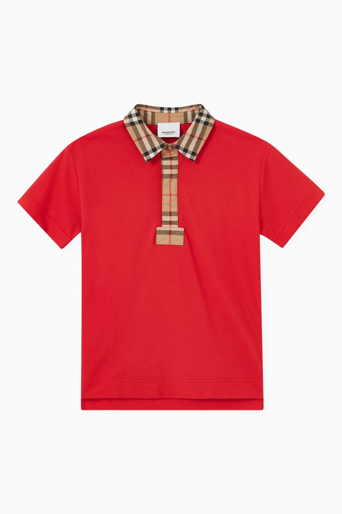 

Logo Polo Shirt in Cotton, Red