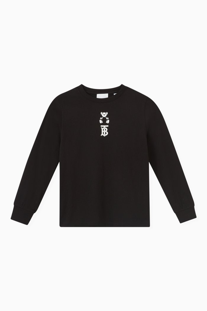 

Teddy Bear T-shirt in Cotton, Black