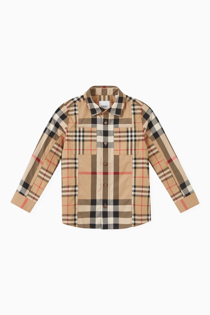 

Checkered Shirt in Cotton, Neutral