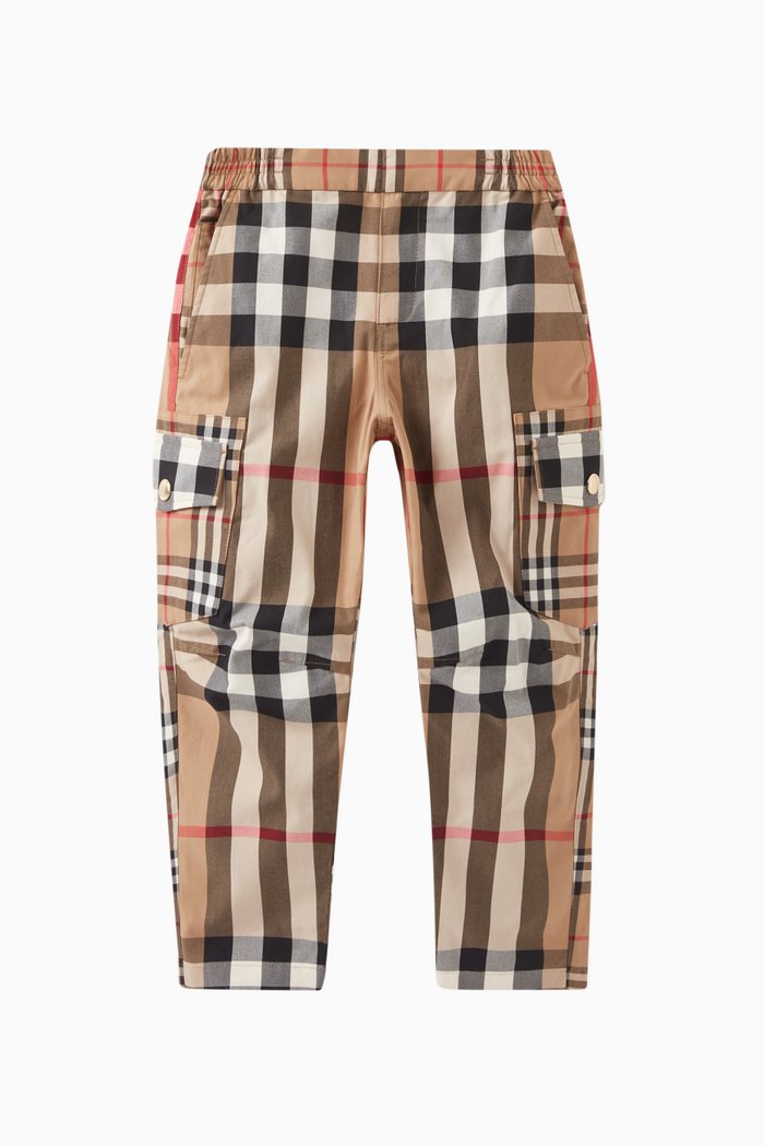 

Gordon Checkered Sweatpants in Cotton, Neutral