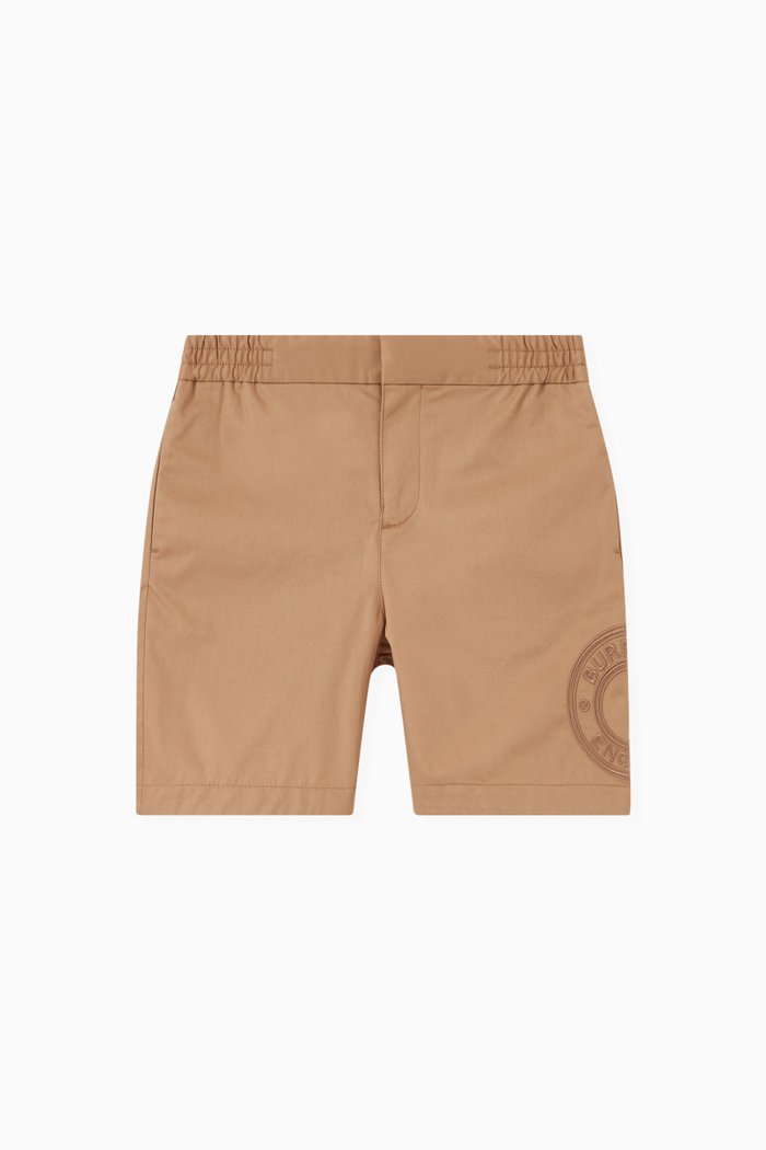 Romeo Logo Shorts in Cotton, Neutral