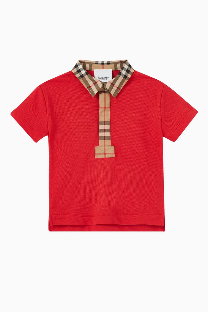 

Logo Polo Shirt in Cotton, Red