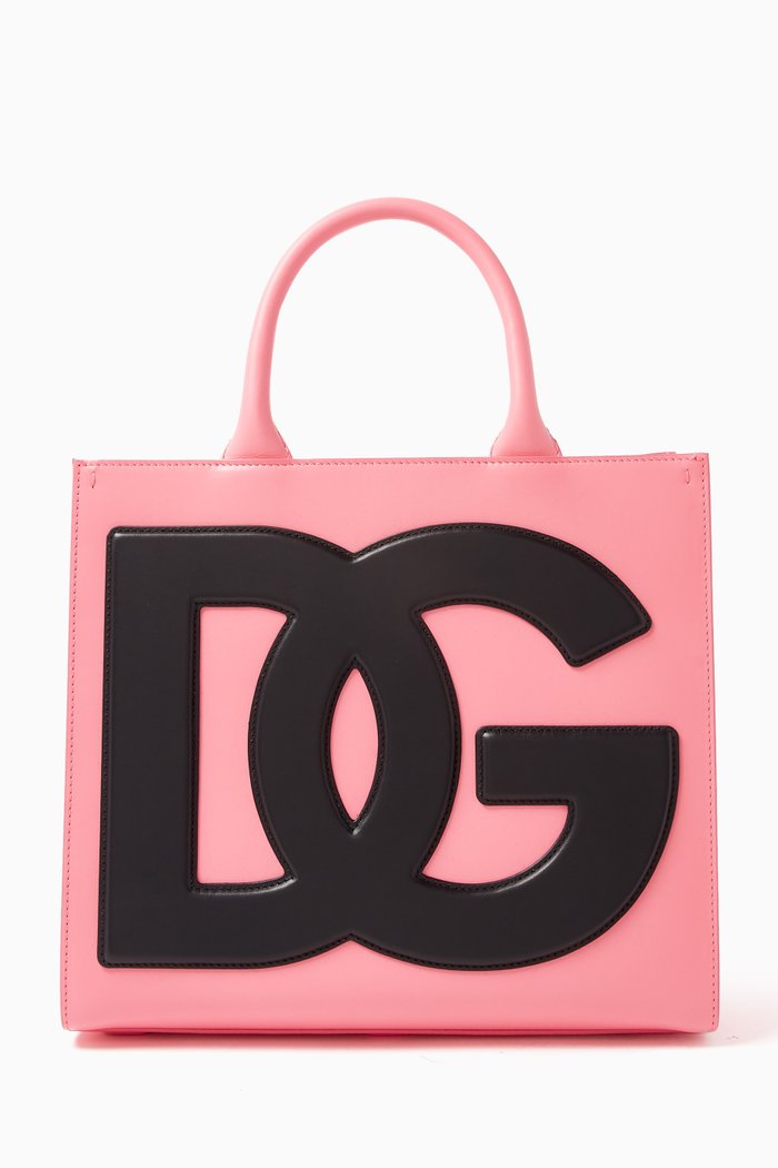 

Small DG Daily Shopper Bag in Leather, Pink