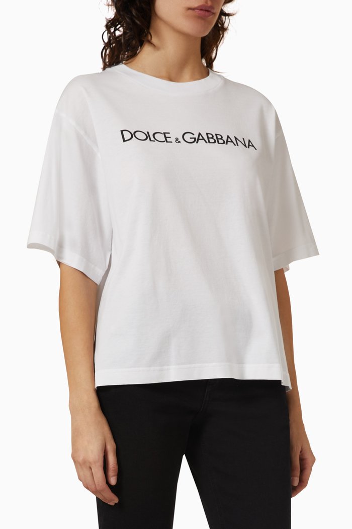 Logo T-shirt in Jersey, White
