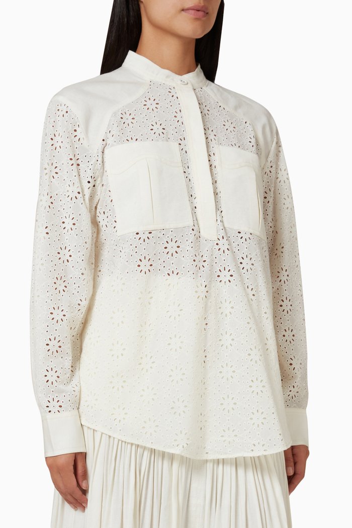 

Matilda Shirt in Linen Blend, White