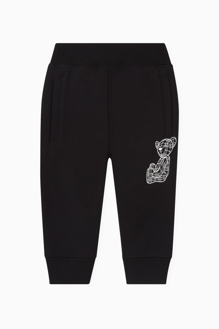 

Teddy Bear Joggers in Cotton, Black