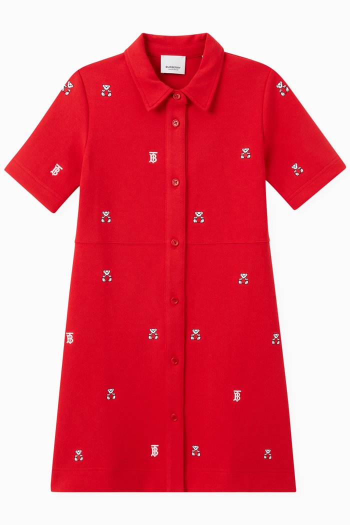 

Romola Dress in Cotton-blend, Red