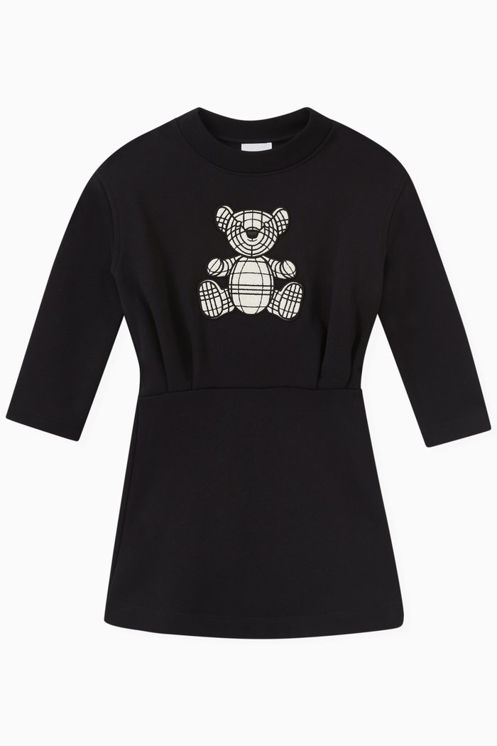 

Teddy Bear Dress in Cotton, Black