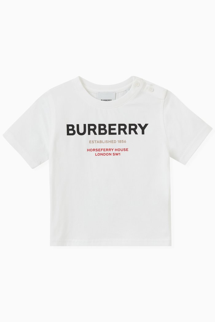 

Cedar Horseferry Print T-Shirt in Cotton, White