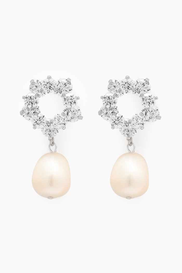

Robin Earrings in 18kt White Gold-plated Brass