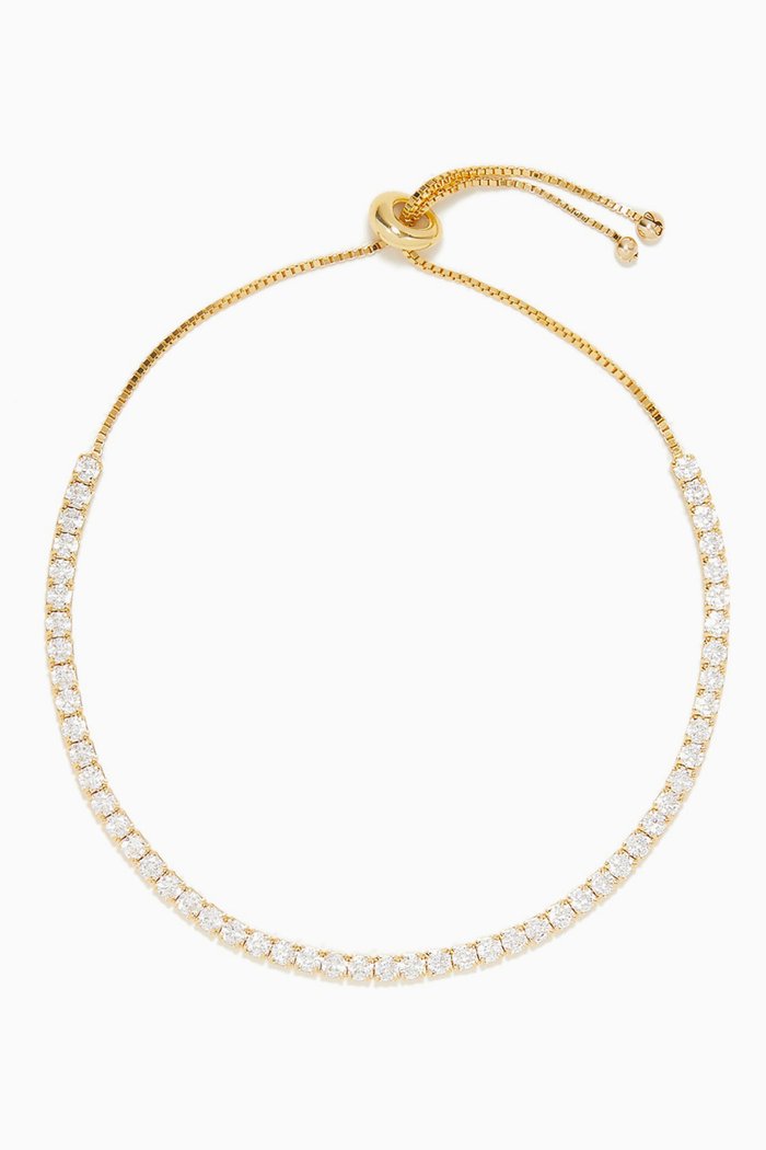 

Tennis Crystal Bracelet in Gold Vermeil
