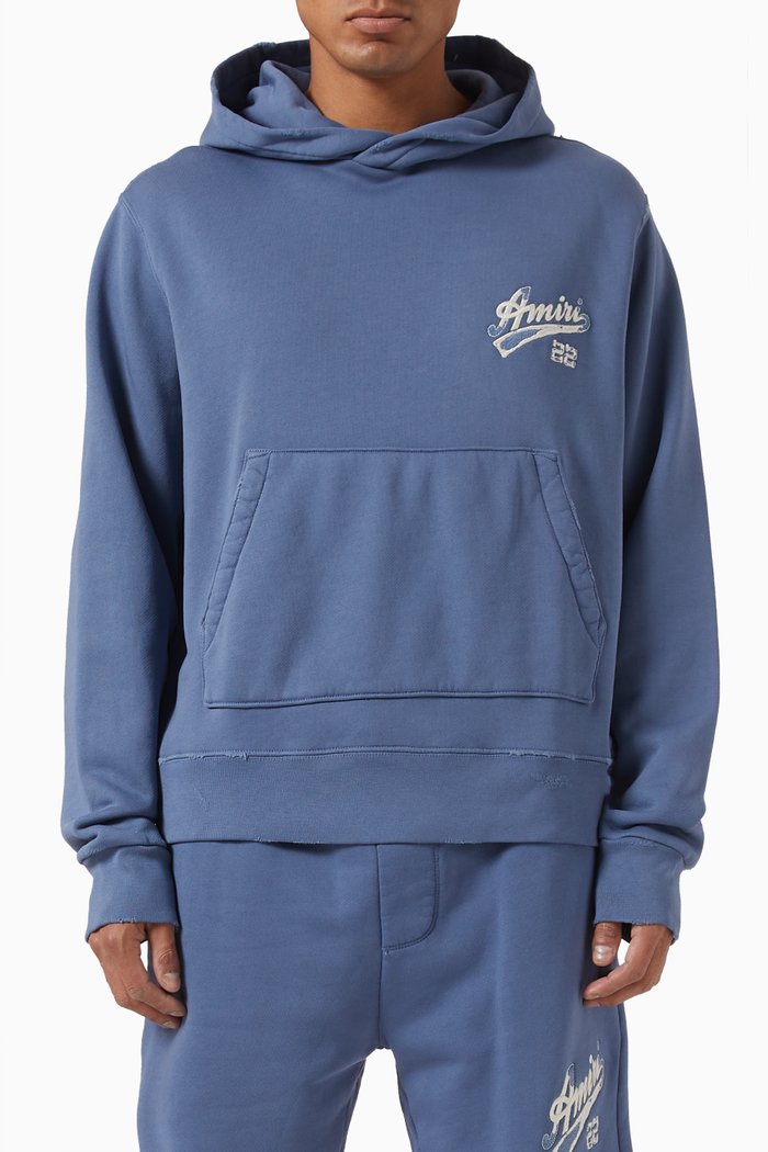 

Amiri 22 Hoodie in Fleece, Blue