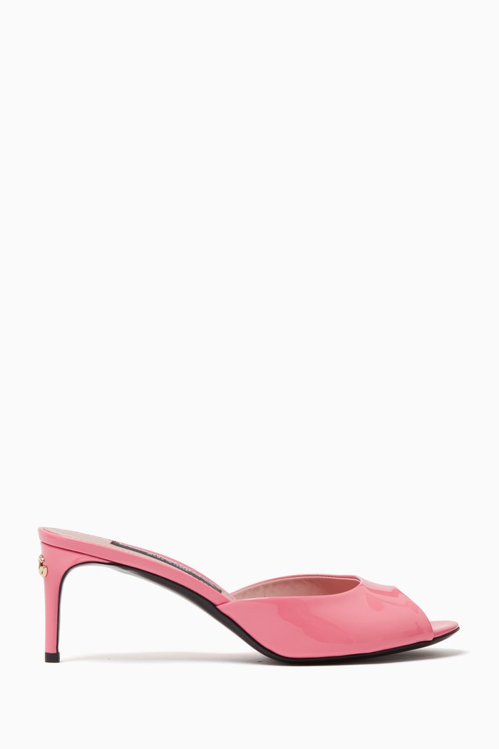 

Keira 85 Mules with DG in Patent Leather, Pink