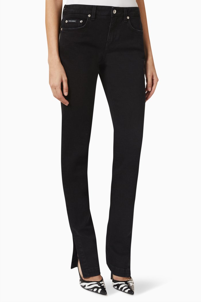 

Slim-fit Jeans in Denim, Black
