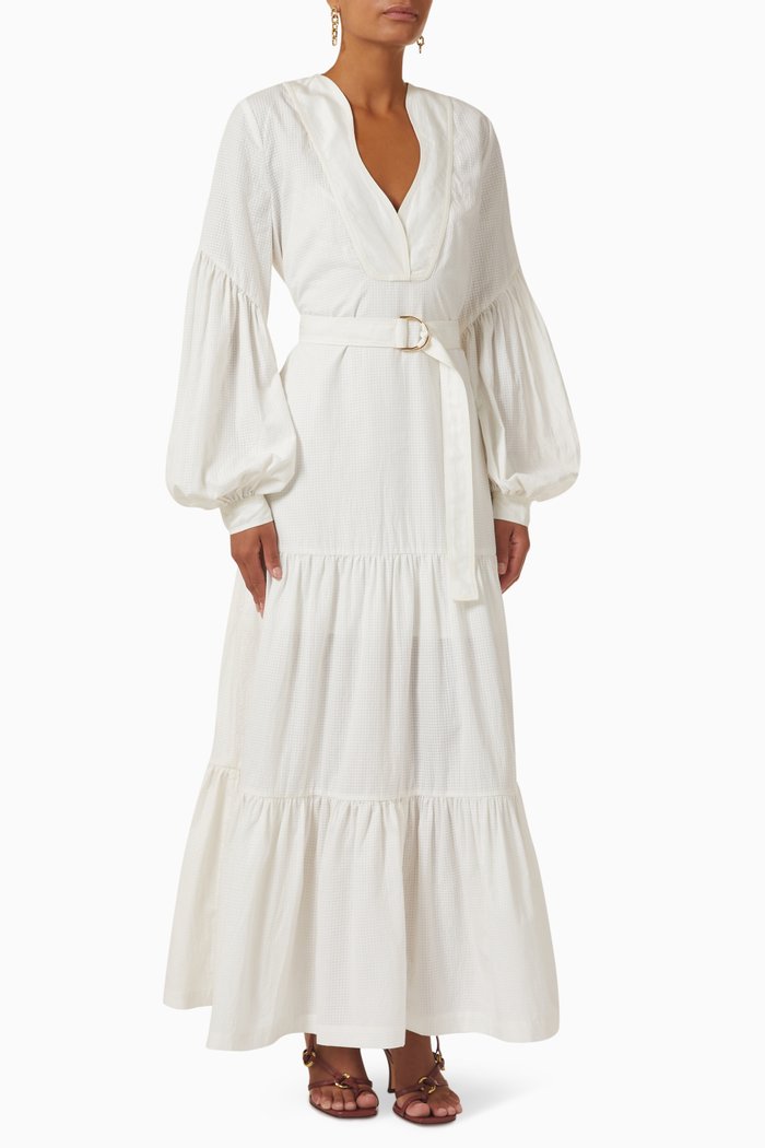

Morley Maxi Dress in Cotton-blend, White