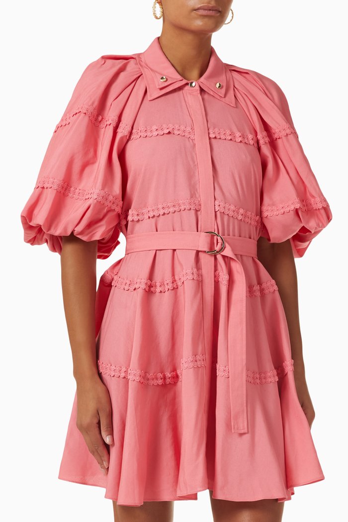 

Bowdon Shirt Mini Dress, Pink
