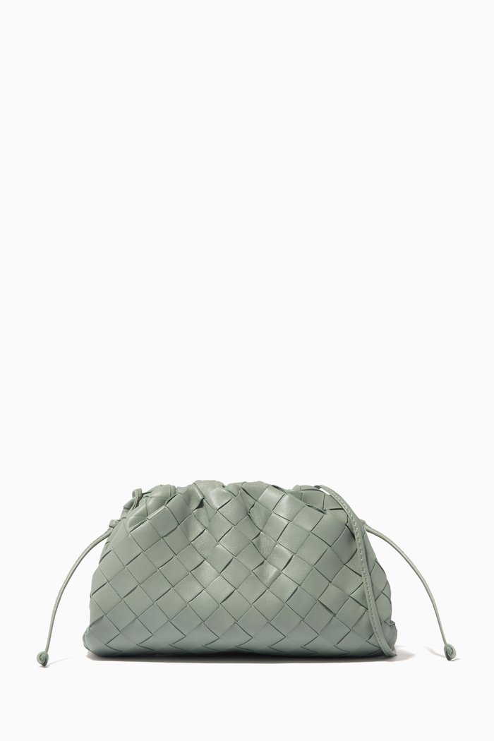 

Mini Pouch in Intrecciato Nappa, Green