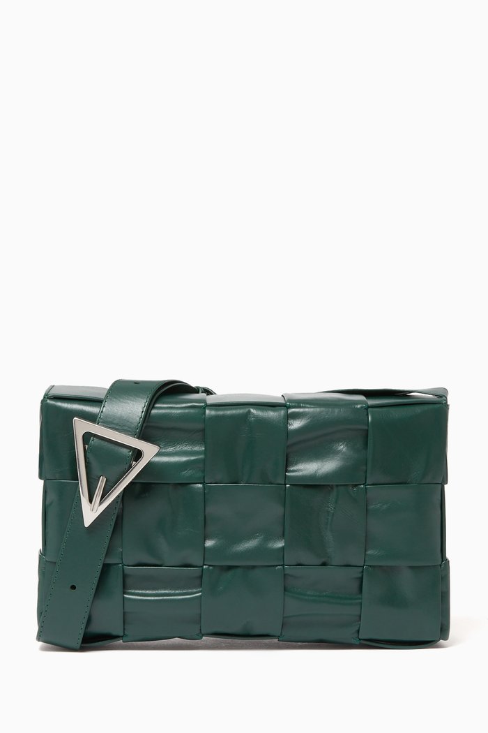 

Cassette Bag in Intrecciato Paper Calf, Green