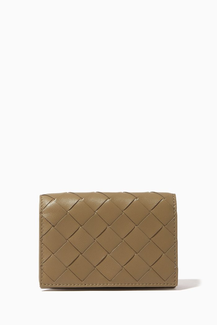 

Card Case in Intrecciato Nappa, Grey