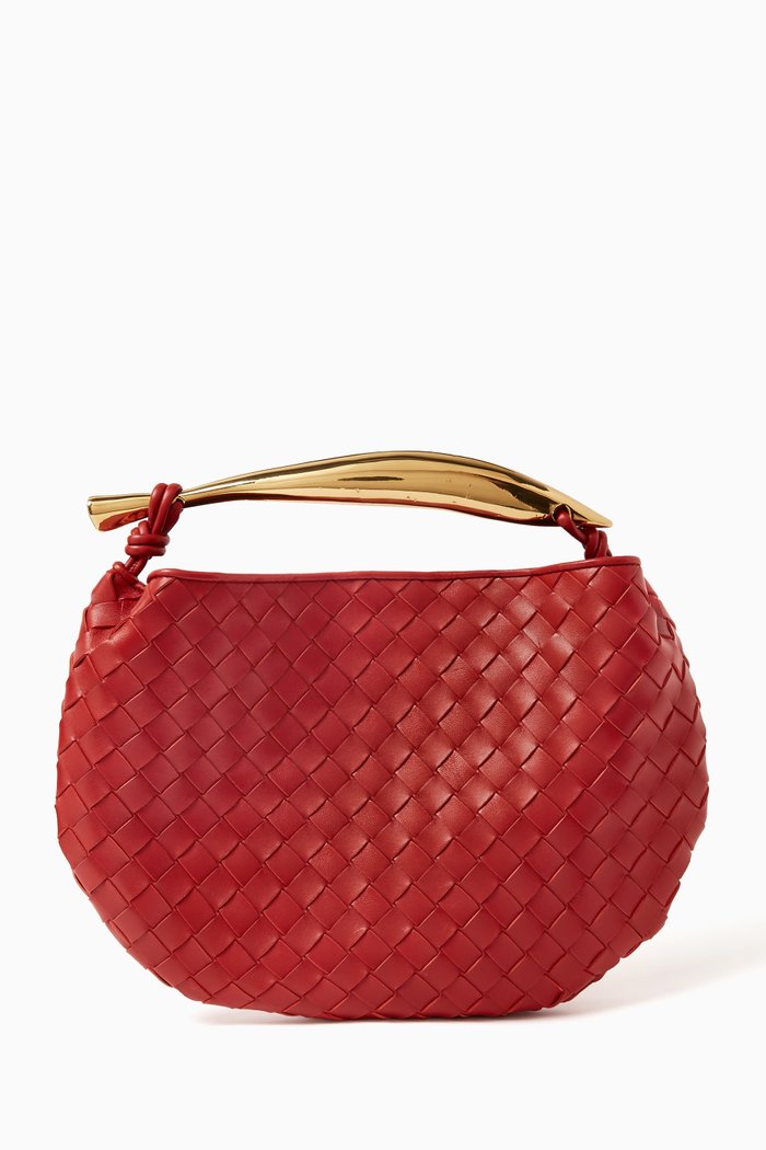 

Sardine Top-handle Bag in Intrecciato Nappa, Red