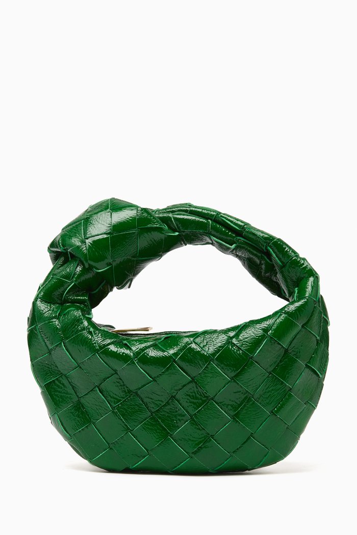 

Candy Jodie Shoulder Bag in Glazed Intrecciato Leather, Green