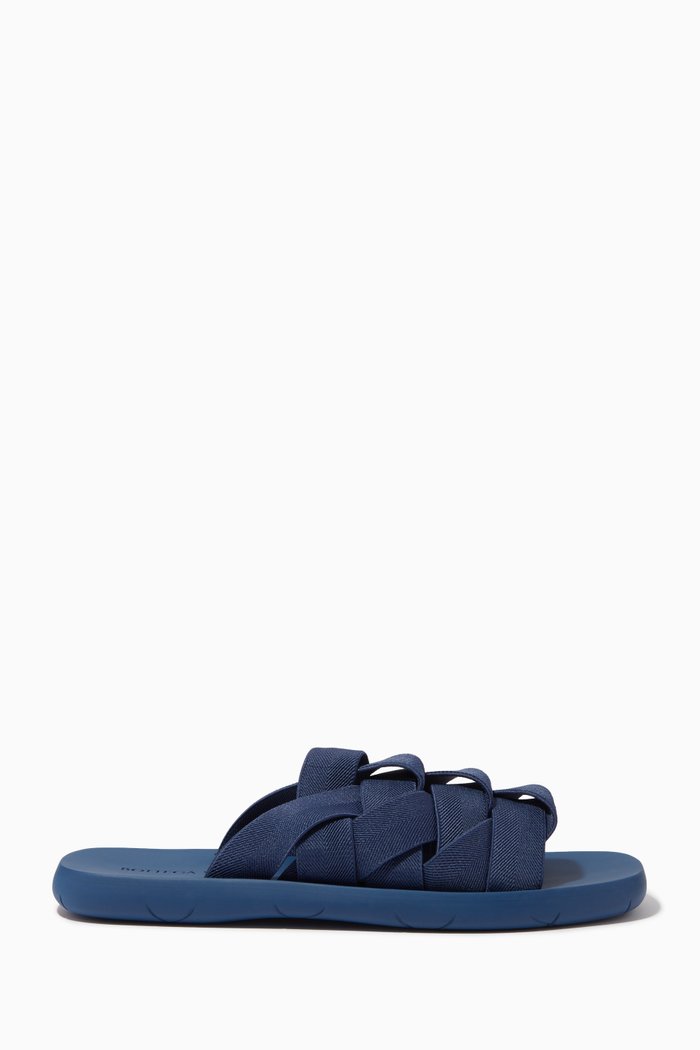 

Plat Slides in Intrecciato Elastic, Blue